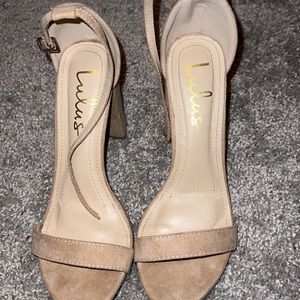 Lulus 6 1/2 tan heels